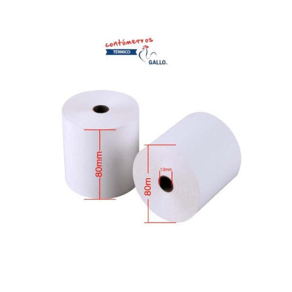 PAPEL TERMICO GALLO 56GR 80 X 80 X 13 BLANCO