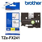 CINTA BROTHER TZE-FX241 18MM X 8M NEGRO/BLANCO 04342