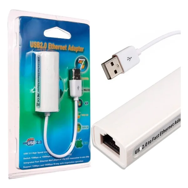 ADAPTADOR GENERICO USB 2.0 ETHERNET W 8/7 NO: 9700 - 01527