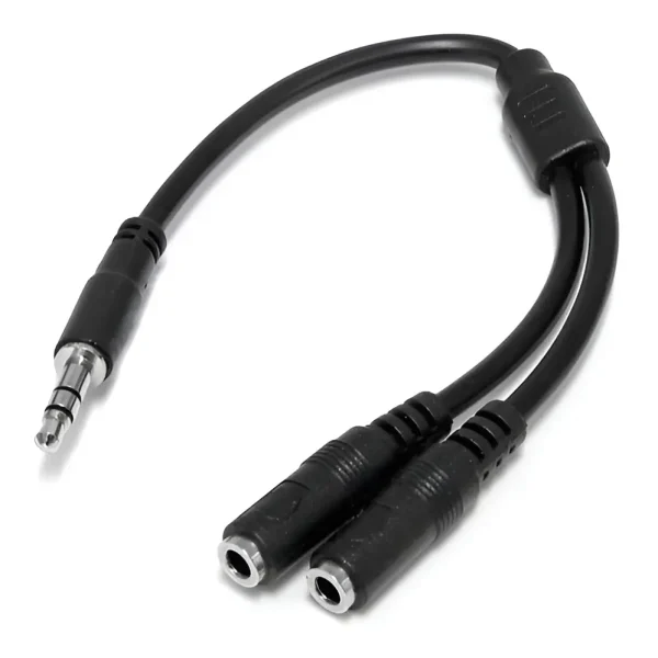 ADAPTADOR GENERICO DE PLUG 3.5MM A 2 JACK TIPO Y 02623