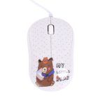 MOUSE OPTICO HALION HA-M202 DISEÑO OSO PARDO USB- 03998