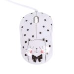 MOUSE OPTICO HALION HA-M202 DISEÑO GATO BLANCO USB - 03994