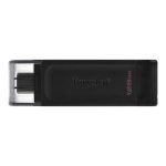 MEMORIA USB KINGSTON DT70 128GB NEGRO USB-C 3.2 03637 - Imagen 2