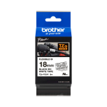 CINTA BROTHER TZE-FX241 18MM X 8M NEGRO/BLANCO 04342 - Imagen 2