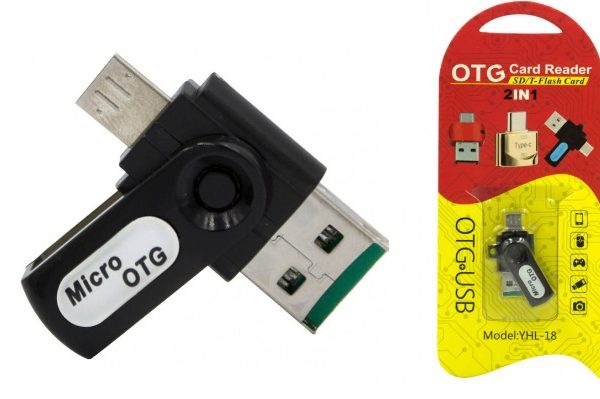 ADAPTADOR GENERICO OTG+USB MICRO SD/OTG YHL-18 2 EN 1 - 01568