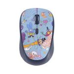 MOUSE OPTICO HALION HA-M851W CELESTE DIBUJO USB
