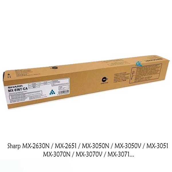 TONER SHARP MX-61NT-CA CYAN 24K PAG