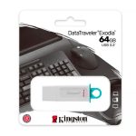 MEMORIA USB KINGSTON DT 64GB EXODIA DTX USB 3.2 BLANCO CON CELESTE - 02342